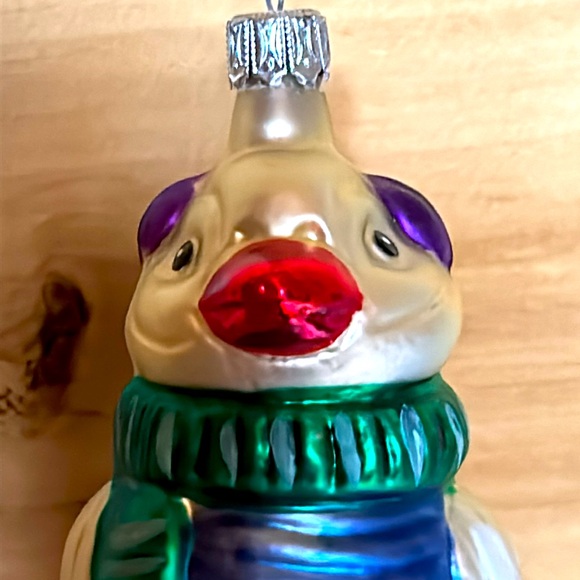 Glass Blown Duck in Winter Apparel Christmas Ornament from Germany - Picture 2 of 8